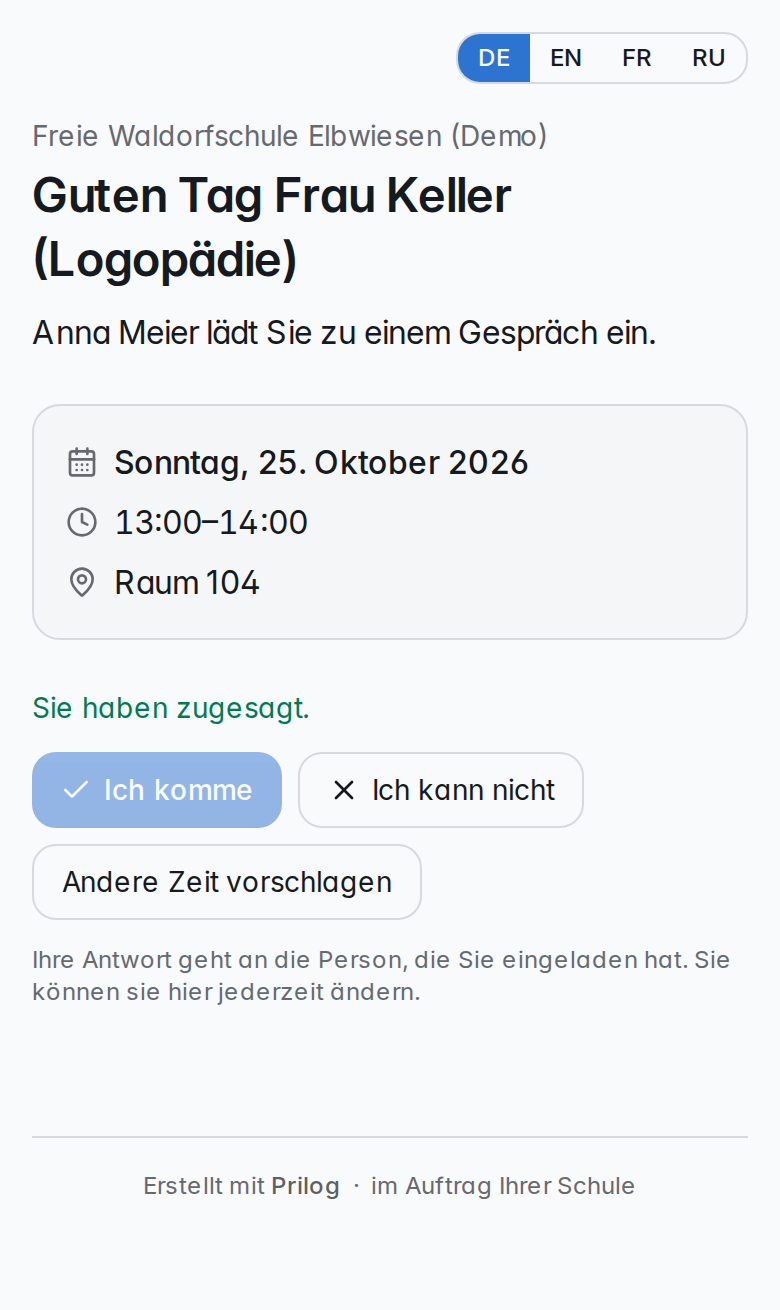 Die Einladung auf dem Telefon, ohne Anmeldung
