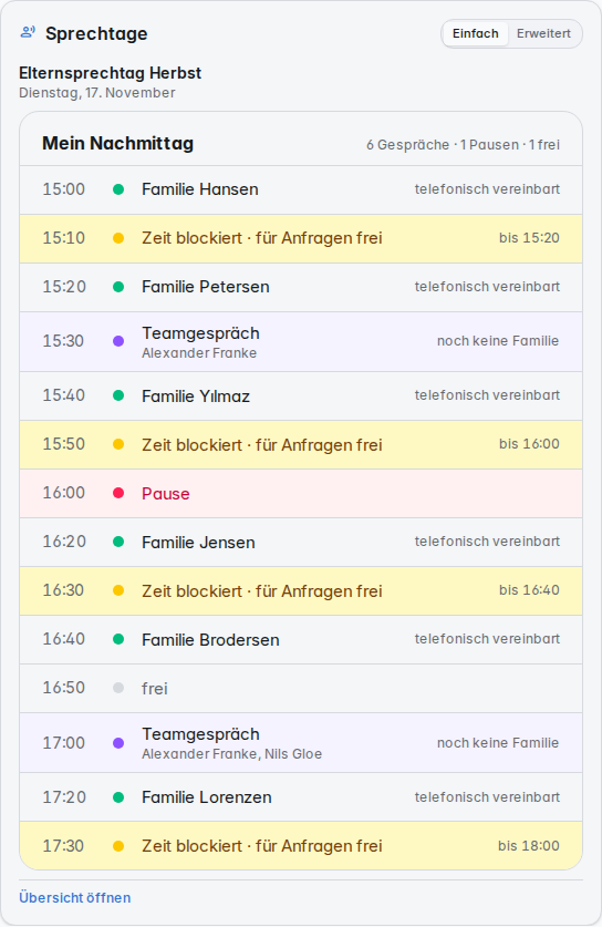 Die Kachel in der einfachen Ansicht